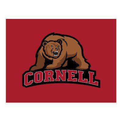 Cornell Bear Logo - Bear Logo with Cornell Wordmark Glass Coaster