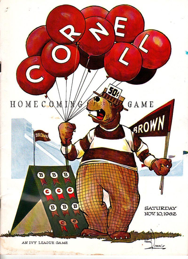 Cornell Bear Logo - Cornell Bear Mascot | Vintage College Football Programs & Collectibles