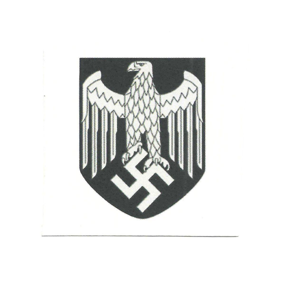 Silver Eagle Logo - German WWII Steel Helmet Decal- Wehrmacht Heer Silver Eagle (Army ...