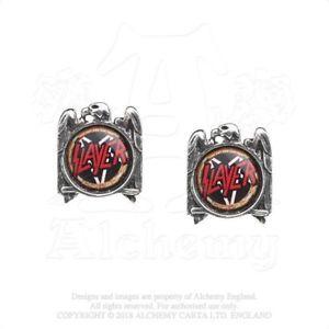 Silver Eagle Logo - Slayer Official Pewter And Surgical Steel Silver Eagle Logo Earrings