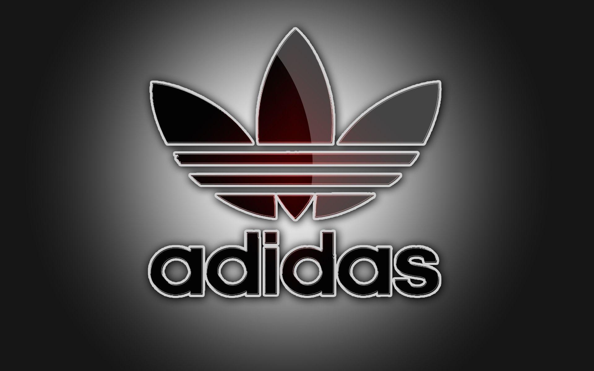 Red and Black Adidas Logo - Adidas Logo 3D Wallpaper