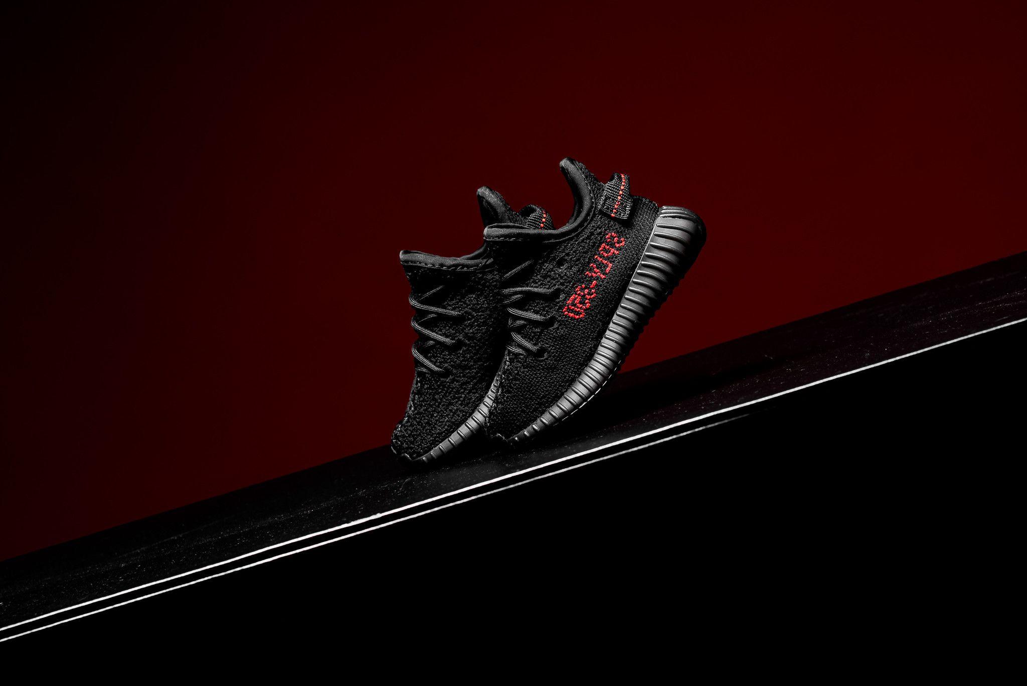 Red and Black Adidas Logo - adidas Yeezy Boost 350 v2 Black Red • KicksOnFire.com