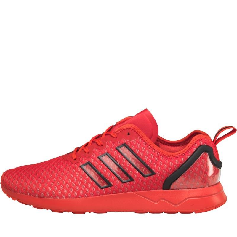 Red and Black Adidas Logo - Buy Adidas Originals Mens ZX Flux ADV Trainers Red Red Core Black