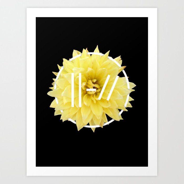 A Yellow Flower Logo - Trench Yellow Flower Art Print by kj53321 | Society6