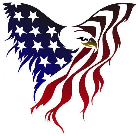Flag Eagle Logo - American flag with eagle logo iron on transfers American flag