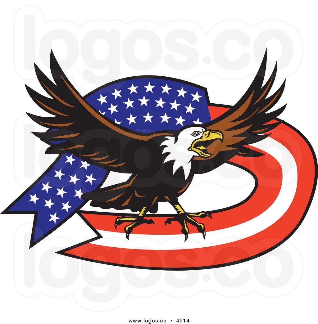 Flag Eagle Logo - American Eagle Logos Clipart