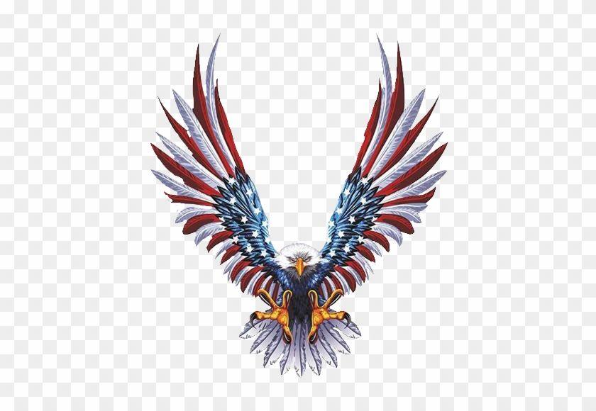 Flag Eagle Logo - American Eagle Tough Enough - Eagle With American Flag Wings - Free ...