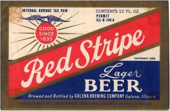 Red Stripe Lager Logo - Tavern Trove : Red Stripe Lager Beer