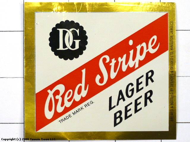 Red Stripe Lager Logo - Tavern Trove : Red Stripe Lager Beer