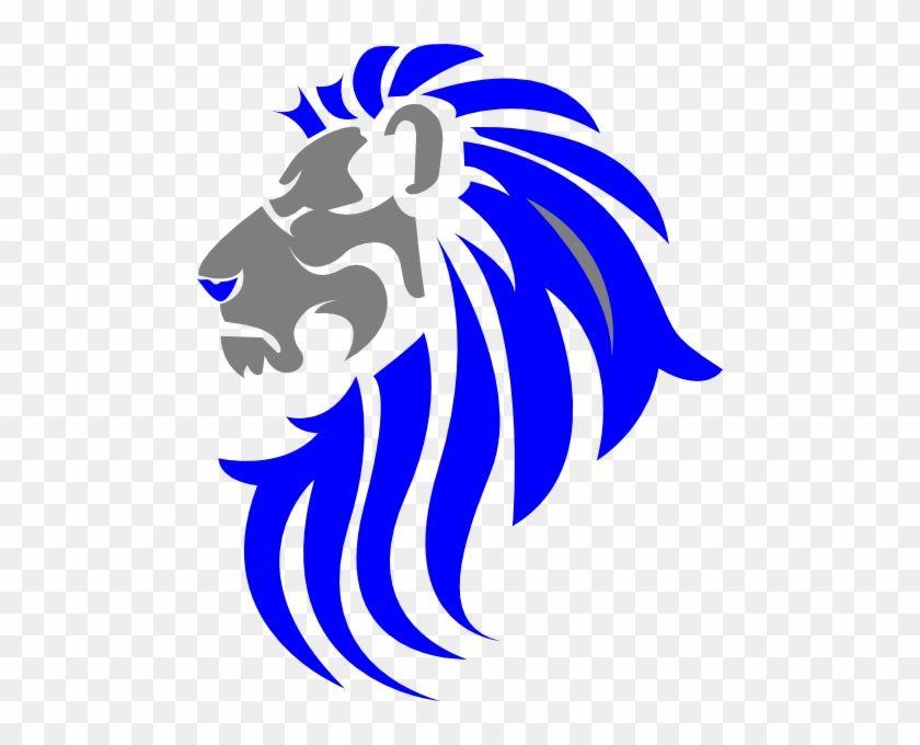 White and Blue Lion Logo - Blue Lion Clip Art - Lion Clipart Black And White - Free Transparent ...