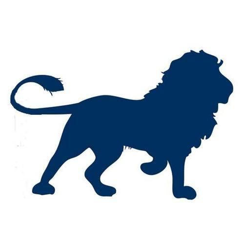 White and Blue Lion Logo - Blue lion Logos