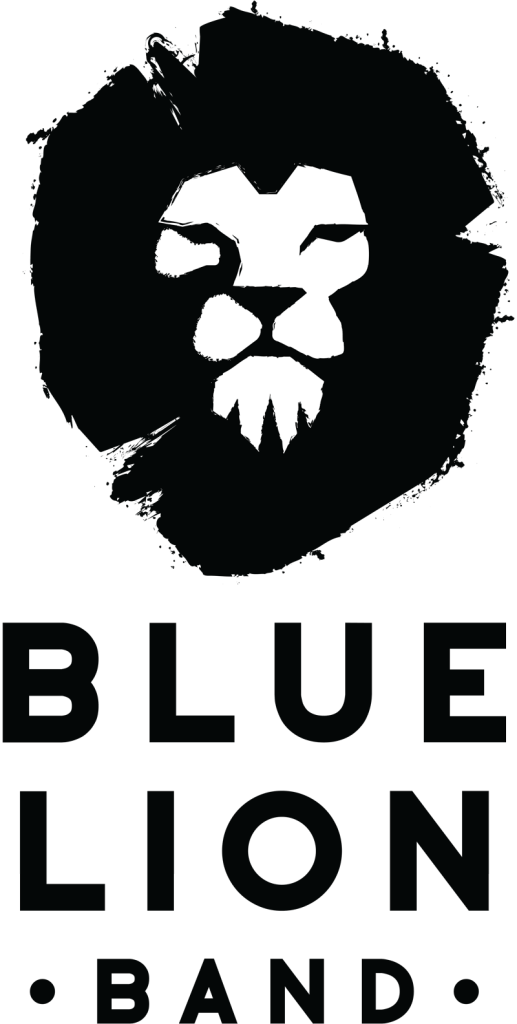 White and Blue Lion Logo - Blue Lion Band - Bath UK Tourism, Accommodation, Restaurants & Whats On