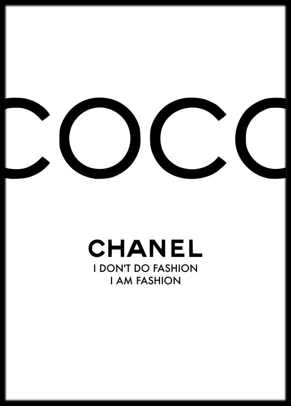 Coco Chanel Logo - Framed Prints. Posters. Fashion Inspired Wall Decor. Pinch Of