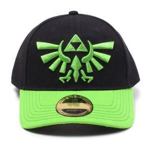 Green Gr Logo - NINTENDO Legend of Zelda Green Hyrule Crest Logo Curved Bill