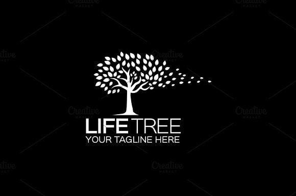 White Tree Logo - Life Tree Logo Logo Templates Creative Market