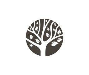 White Tree Logo - tree Logo