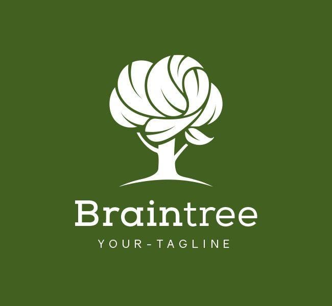 White Tree Logo - Brain Tree Logo & Business Card Template Design Love