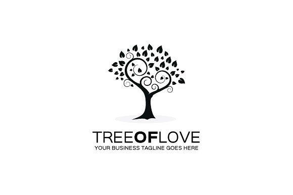 White Tree Logo - Tree Of Love Logo Template Logo Templates Creative Market