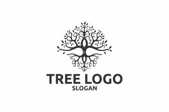 White Tree Logo - Tree Logos for Wedding Invitation | Wedding Motif | Tree Branches ...