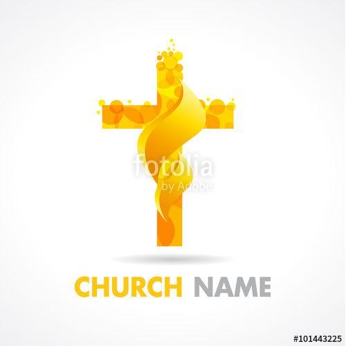 The Cross Logo - Cross bible church logo. Template logo for the church in the form of ...