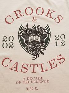 Crooks and Castles Medusa Logo - Crooks & Castles Mens L Graphic Medusa Logo 2002 2012 Short Sleeve
