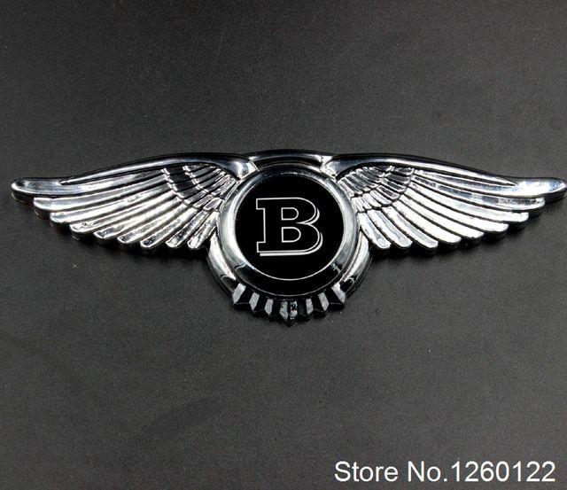 B Car Logo - VIP B Emblem Badge Wings Car Logo 3M Tape Front Hood Bonnet Emblem ...