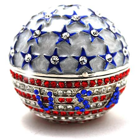 White and Blue Sphere Logo - Objet d'art Release No.470 Having a Ball USA Red White and Blue