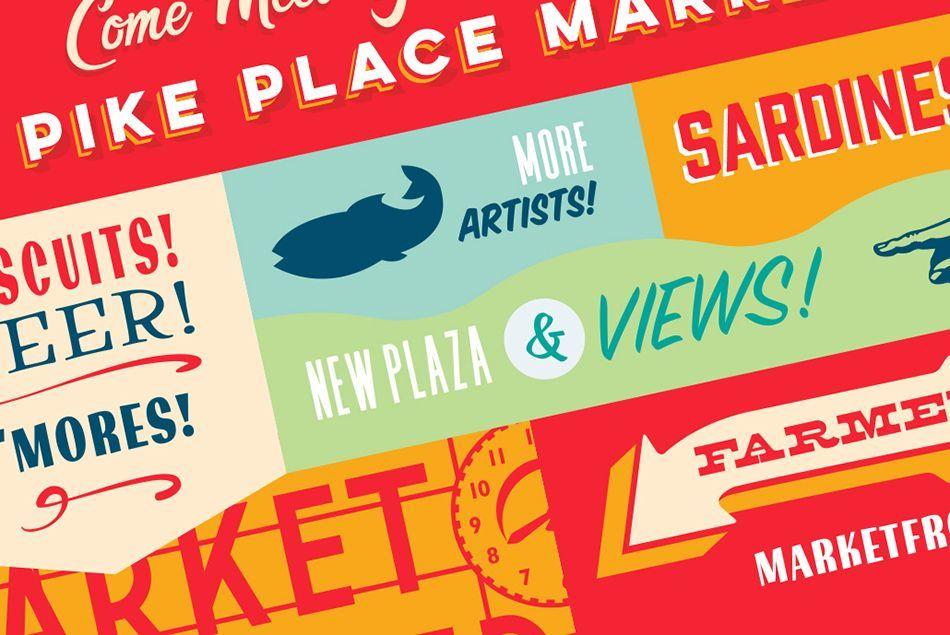 Pike Place Market Logo - Script font, sign painter font, pike place market logo, retro, Holy ...