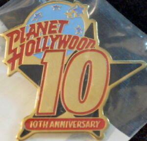 Star Globe Logo - Planet Hollywood 2001 10th Anniversary GLobe Logo 10 BLack Star