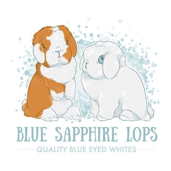 Rabbitry Logo - blue sapphire lops rabbitry logo #rabbitry #logo #design #custom