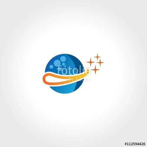 Star Globe Logo - globe swirl star technology logo
