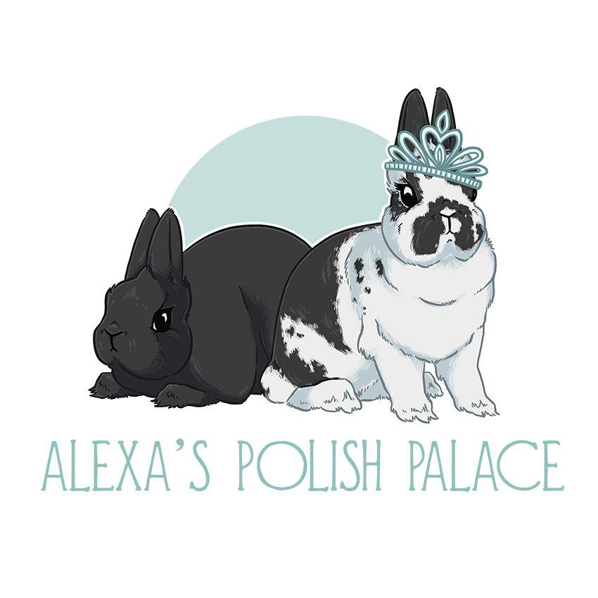 Rabbitry Logo - Alexa's Polish Palace / illustrated rabbitry logo