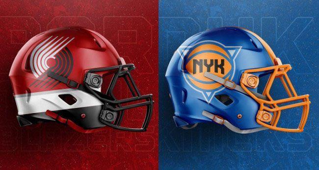 Funny Football Helmet Logo - Graphic Designer Creates Amazing Football Helmets With NBA Logos (55 ...