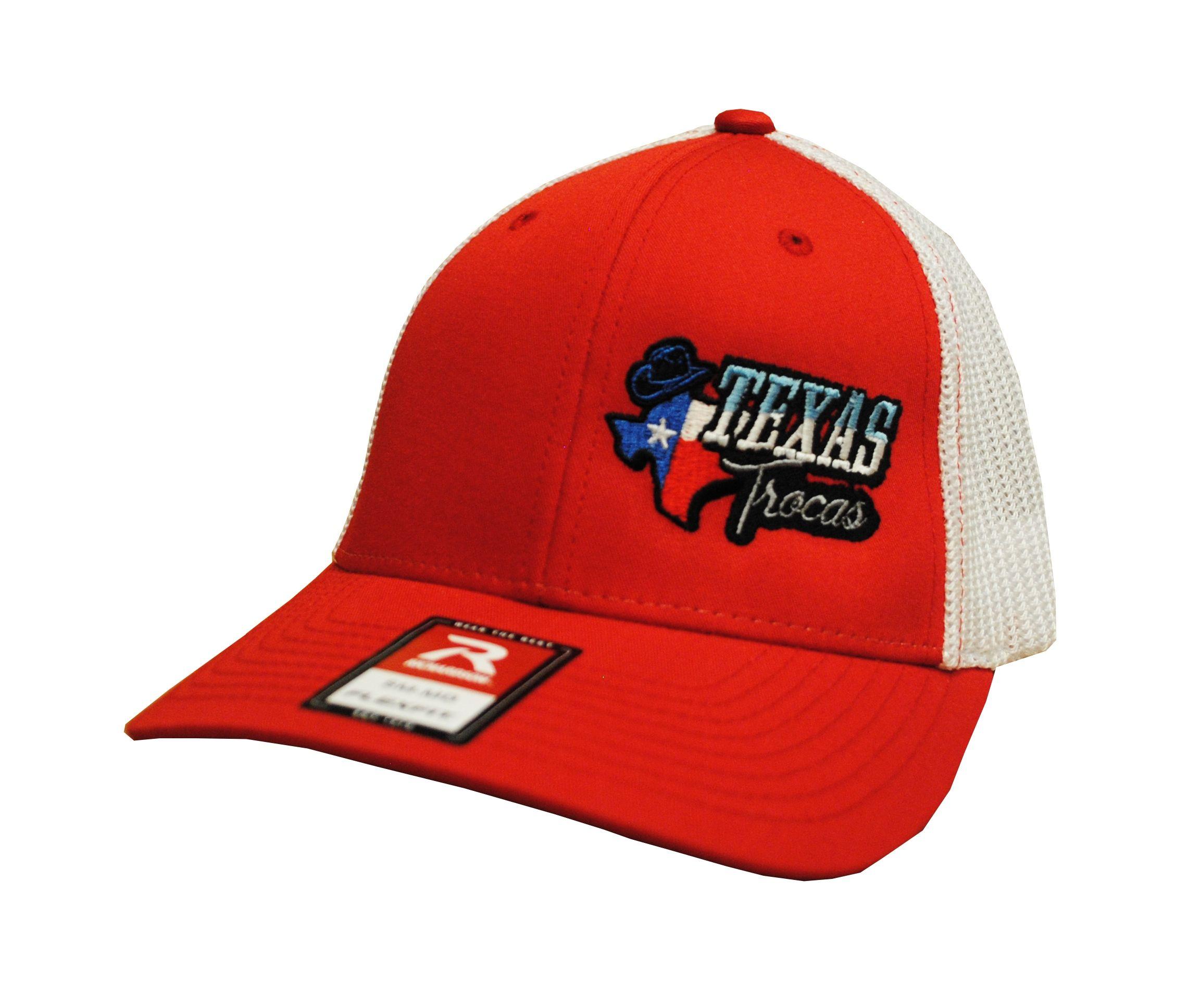 Red White TT Logo - RED/WHITE – TT LOGO W/ FULL COLOR LETTERING HAT | Texas Chrome Shop