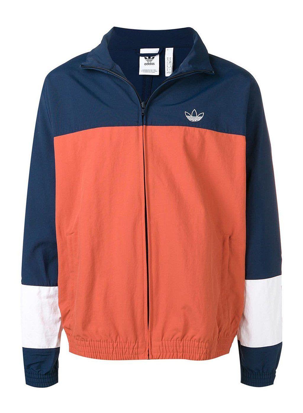 Red White TT Logo - adidas Originals Clothing Blocked Warm Up TT - Navy/White/Red ...