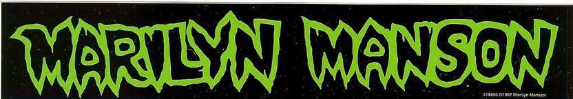 Green Letters Logo - Marilyn Manson Vinyl Sticker Green Letters Logo – Rock Band Patches