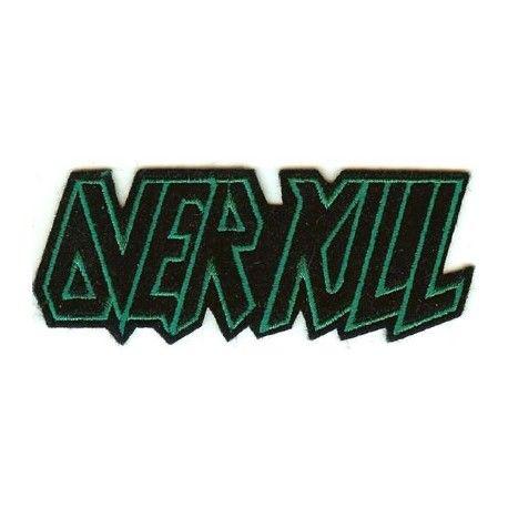 Green Letters Logo - Overkill Iron-On Patch Green Letters Logo - Rock Band Flags