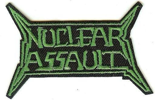 Green Letters Logo - Nuclear Assault Iron-On Patch Green Letters Logo – Rock Band Patches