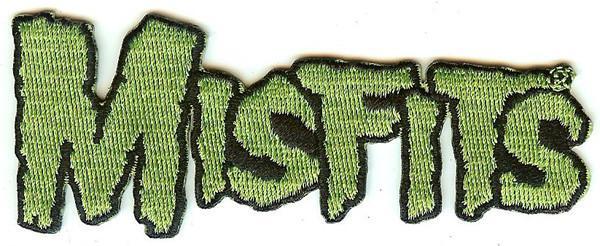 Green Letters Logo - Misfits Iron On Patch Letters Logo Green