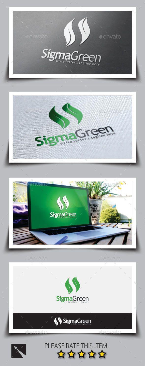 Green Letters Logo - Green Letter (S) Logo Template. Logo templates, Letter