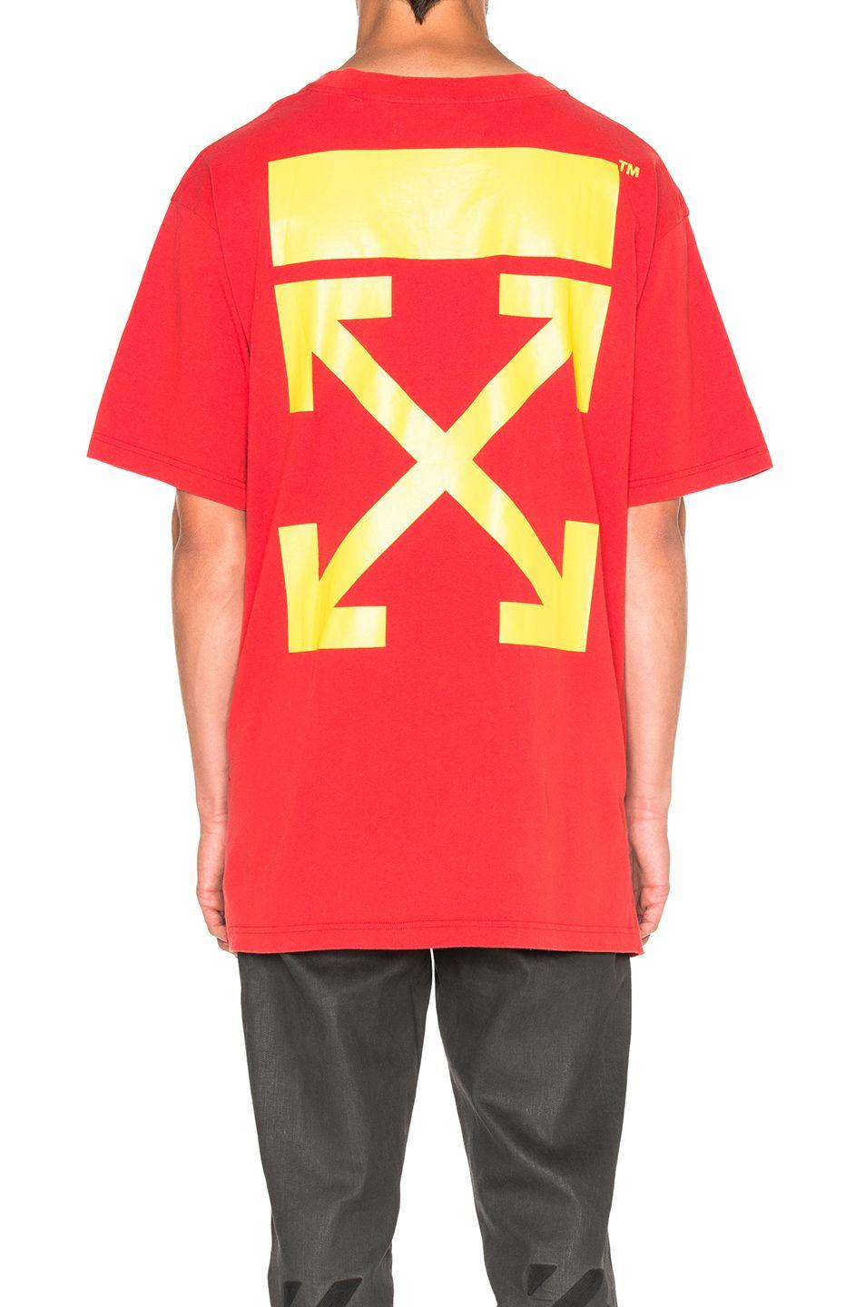 Red and Yellow Z Logo - OFF WHITE Arrows Tee In Red & Yellow