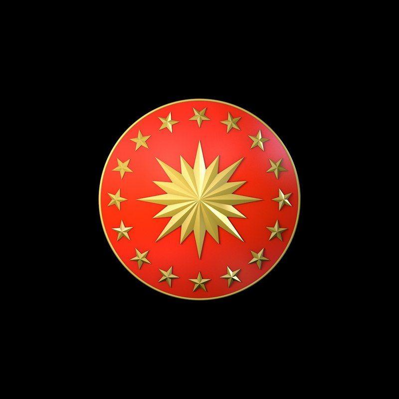 Red Turkey Logo - 3D presidents turkey logo model