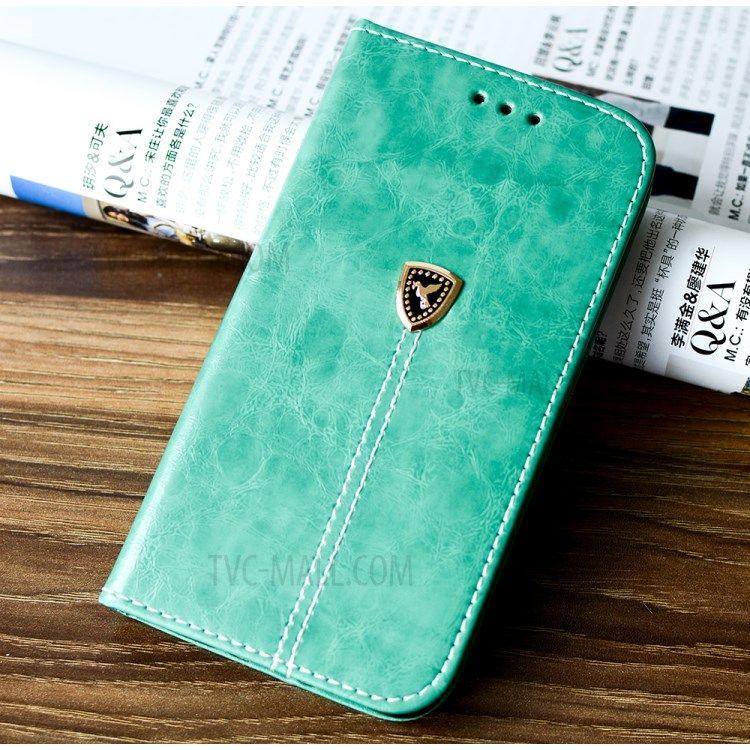 Samsung Cyan Logo - Pigeon Logo Auto Absorbed Leather Wallet Stand Cover For Samsung