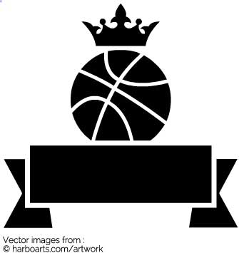Basketball Crown Logo - Download : Basketball Crown Banner Emblem - Vector Graphic