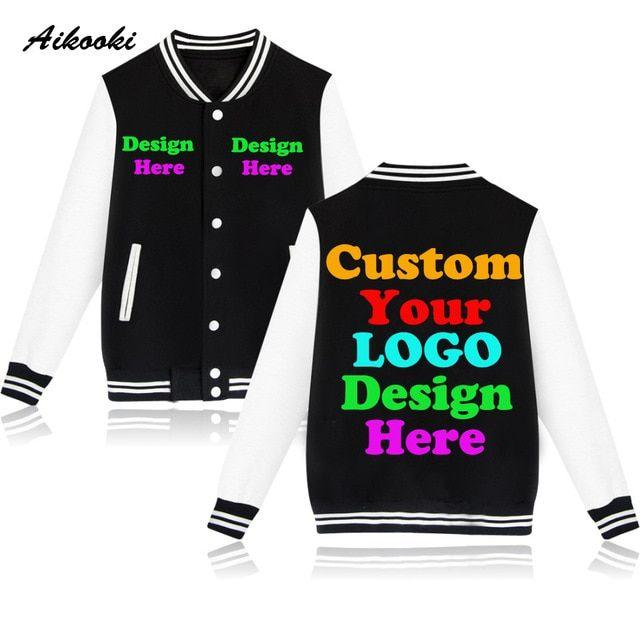 Custom Clothing Logo - Custom Jacket Logo Text Photo Print Personalized Team Family ...