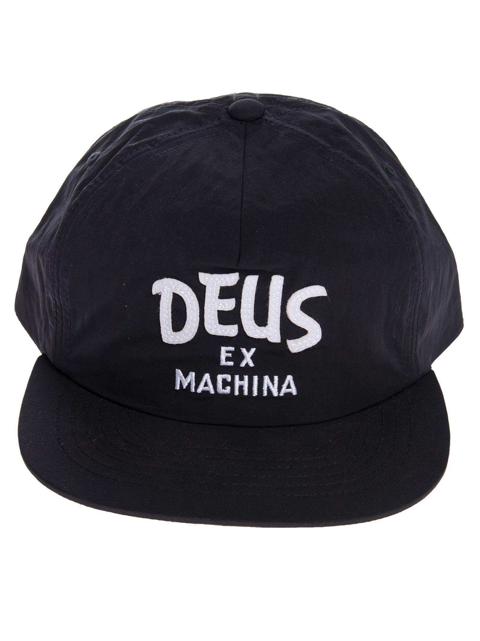 Wayne Cap Logo - Deus Ex Machina Deus Ex Machina Wayne Cap - Black - 6210944 | italist