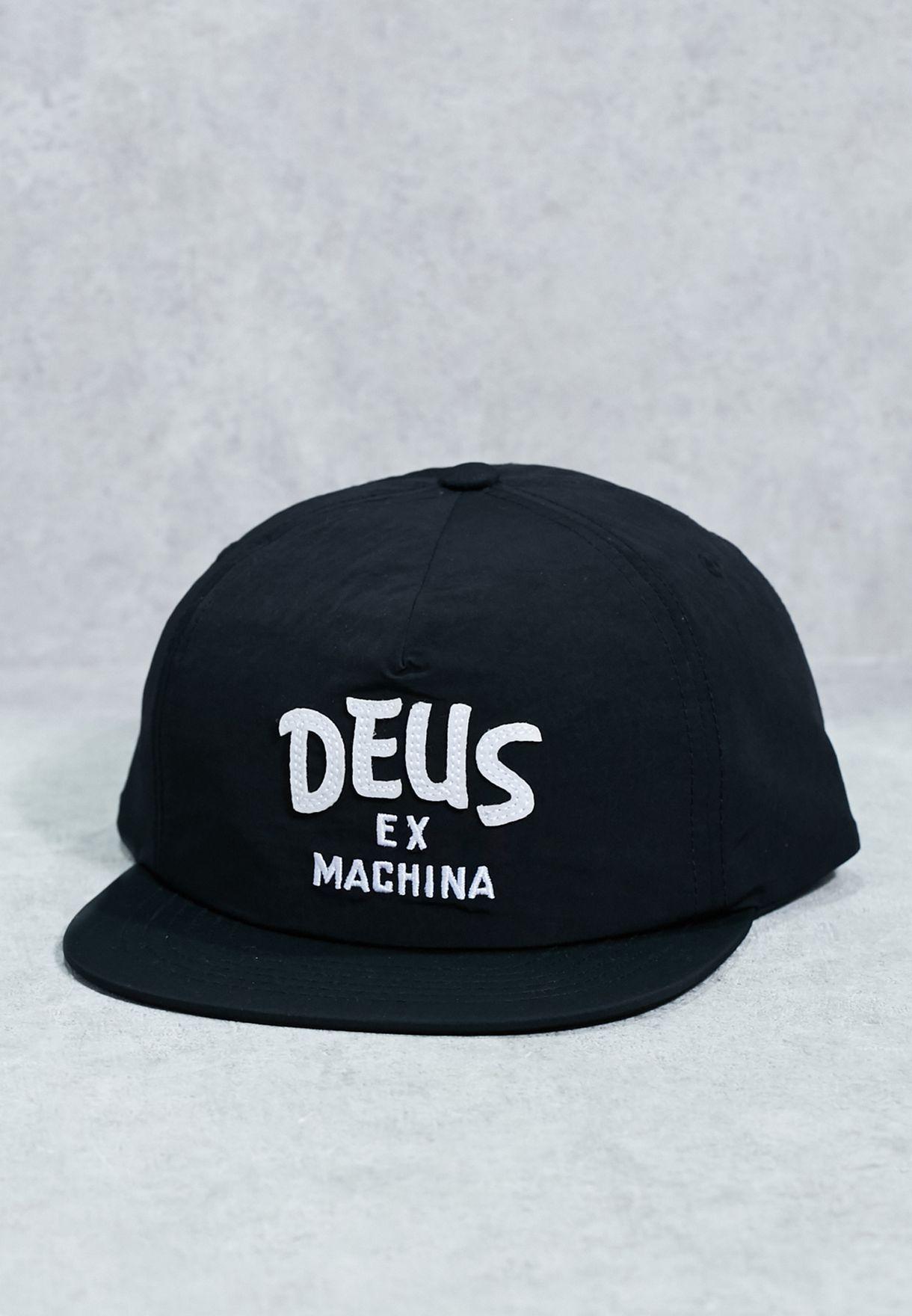 Wayne Cap Logo - Shop Deus Ex Machina black Wayne Cap DMP77458 for Men in Saudi