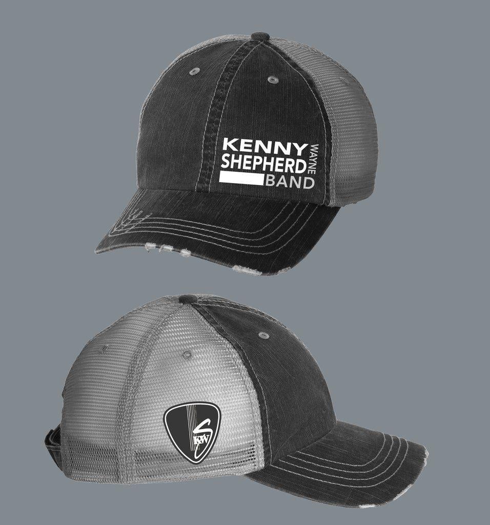 Wayne Cap Logo - Grey washed out mesh Logo Baseball Cap – KENNY WAYNE SHEPHERD GEAR