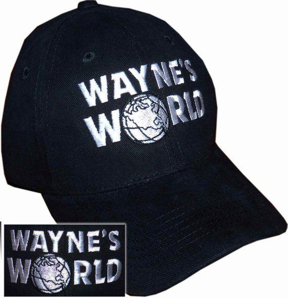 Wayne Cap Logo - Waynes World Hat Garth Wayne Campbell Wayne's Halloween | Etsy