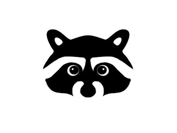 Raccoon Face Logo - Raccoon face logo. Logos. Racoon, Stencils, Face stencils